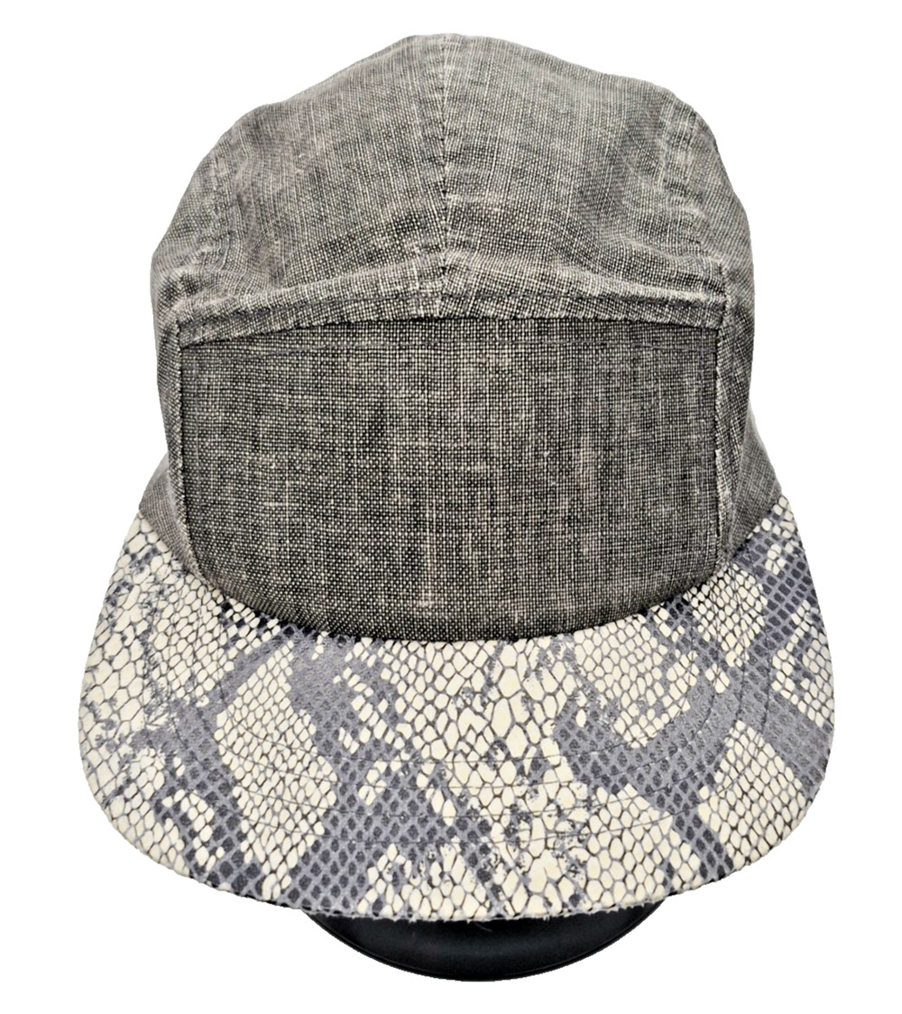 Kangol K1671CO Snakeskin Adjustable Supre BB Gray 5 Panel Strapback Cap Hat